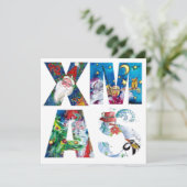 ミュージカルサンタと雪だるまクリスマスナイトパーティー 招待状 (スタンド正面)