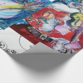 ミュージカルサンタと雪だるまクリスマスパーティー ラッピングペーパー (角)