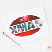 ミュージカルサンタクリスマスパーティー/ペンギンズセレナーデ 楕円形シール (封筒)