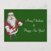 ミュージカルサンタクロースとレッドエレキギター シーズンポストカード (正面)