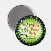 ミュージカルサンタ小妖精や小人パジャマパーティー磁石 マグネット (正面/裏面)