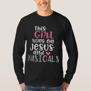 ミュージカルシアターギフトンガール走オンイエスミュージカル Tシャツ
