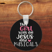 ミュージカルシアター10代のギフト女走の子のイエスmusi キーホルダー (正面)
