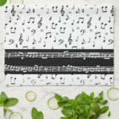 ミュージカルシンボルのキッチンタオル キッチンタオル (折り畳み)