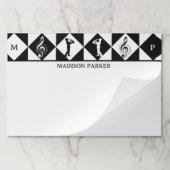 ミュージカルシンボルや象徴 ペーパーパッド (折り畳み)