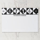 ミュージカルシンボルや象徴 ペーパーパッド (正面)