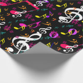 ミュージカルシンボルパターンデザイン ラッピングペーパー (角)