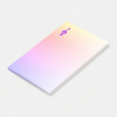 ミュージカルシンボルパープルトレブルクレフ、 音符記号ピグラデーションンク ポストイット (アングル)