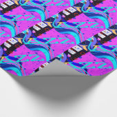 ミュージカルジャズスタイル背景 ラッピングペーパー (角)