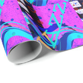 ミュージカルジャズスタイル背景 ラッピングペーパー (ロールコーナー)