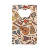 ミュージカルスケッチ:カラフルヴィンテージシームレス。 クレジットカード栓抜き (正面)