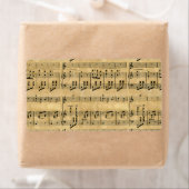 ミュージカルスコアオールドパーチメント紙デザイン ラベル (インサイチュ)