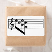 ミュージカルスタッフトレブルクレフ、 音符記号からノートギフトラベル ラベル (インサイチュ)