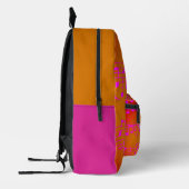 ミュージカルステップ – Sunset Samba_pink Backpack プリントバックパック (左)