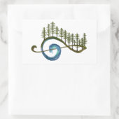 ミュージカルゾル鍵記号シール 長方形シール (バッグ)