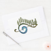 ミュージカルゾル鍵記号シール 長方形シール (封筒)