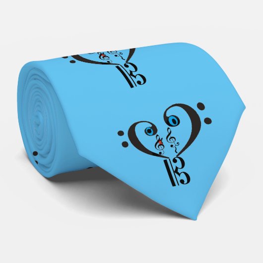 ミュージカルタイ – -クレフ、 音符記号ノート – Bass Treble Note ネクタイ (ロール)