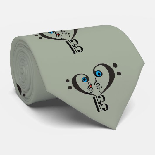 ミュージカルタイ – -クレフ、 音符記号ノート – Bass Treble Note ネクタイ (ロール)