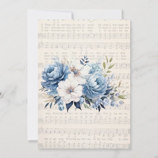 ミュージカルダスティブルーチャーチ婚約パーティ 招待状 (裏面)