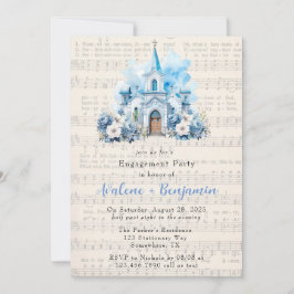 ミュージカルダスティブルーチャーチ婚約パーティ 招待状