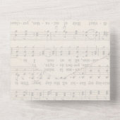 ミュージカルダスティブルーピーニー結婚教会 オールインワン招待状 (裏面)