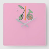 ミュージカルテーマ スクエア壁時計 (正面)