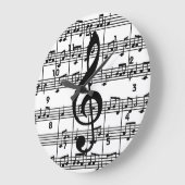 ミュージカルデザインウォールクロック ラージ壁時計 (傾斜)