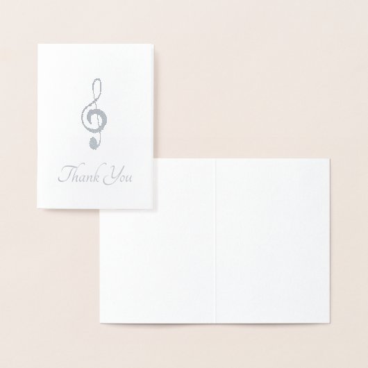 ミュージカルトレブルクレフ、 音符記号サンキューフォイルカード 箔カード (ディスプレー)