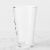 ミュージカルトレブルクレフ、 音符記号白黒 タンブラーグラス (左)