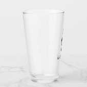 ミュージカルトレブルクレフ、 音符記号白黒 タンブラーグラス (右)