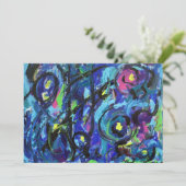 ミュージカルノーツアブストラクトアート招待状 招待状 (スタンド正面)