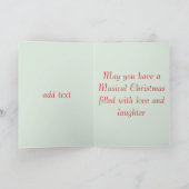 ミュージカルノーツクリスマスカカスタマイズード –  シーズンカード (内部)