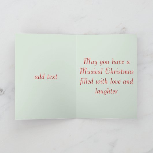 ミュージカルノーツクリスマスカカスタマイズード – シーズンカード (内部)