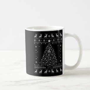 ミュージカルノーツツリークリスマスアグリースウェットシャツ Xmas  コーヒーマグカップ