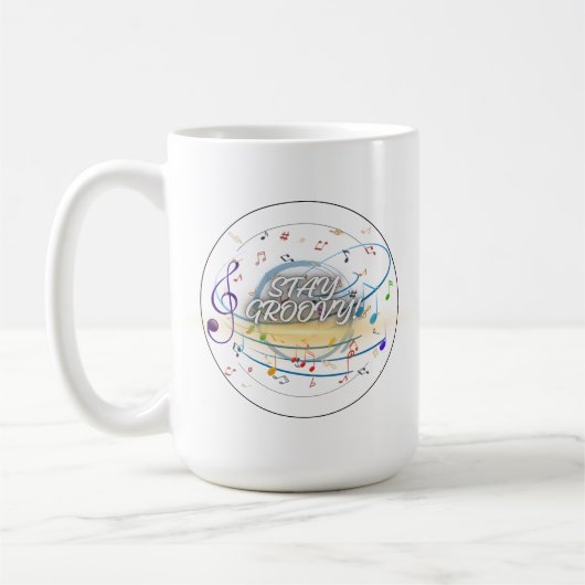 ミュージカルノーツマグ – 音楽好きのコーヒーカップ コーヒーマグカップ (左)