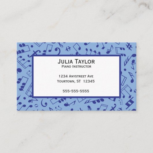 ミュージカルノーツミュージック教師作曲家 名刺 (正面)