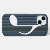 ミュージカルノートと薄いストライプ Case-Mate iPhoneケース (裏面 (横))