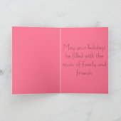 ミュージカルノートのクリスマスカーカスタマイズド – シーズンカード (内部)