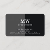 ミュージカルノートオンブラック&グレーモダン 名刺 (裏面)