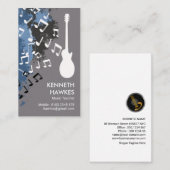 ミュージカルノートギターリフミュージシャン 名刺 (正面/裏面)