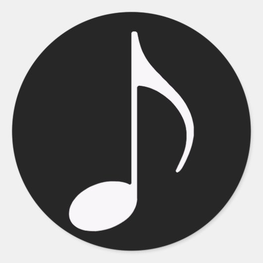 ミュージカルノートグラフィック記号 ラウンドシール (正面)