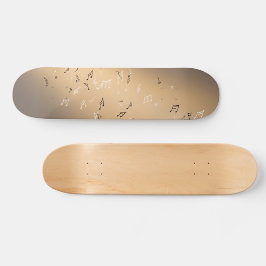 ミュージカルノートゴールデングロースケートボード スケートボード (横)