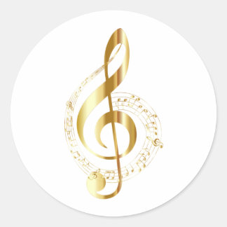 ミュージカルノートシール ラウンドシール