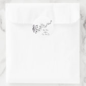 ミュージカルノートシール ラウンドシール (バッグ)