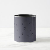 ミュージカルノートチャコールグレー マグカップ (中央)
