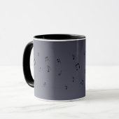 ミュージカルノートチャコールグレー マグカップ (正面左)