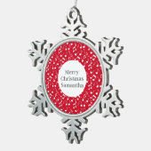 ミュージカルノートデザインスノーフレークオーナメント スノーフレークピューターオーナメント (右)