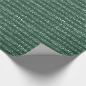 ミュージカルノートパターン（緑） ラッピングペーパー (角)