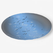 ミュージカルノートブルームーン紙プレート ペーパープレート (アングル)