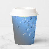 ミュージカルノートブルームーン 紙コップ (正面)